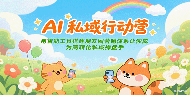 AI私域行动营:用智能工具搭建朋友圈营销体系让你成为高转化私域操盘手-优优云网创