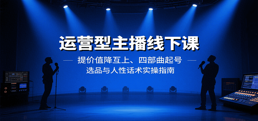 运营型主播线下课:提价值降互上、四部曲起号、选品与人性话术实操指南-优优云网创
