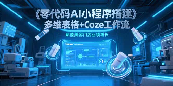 零代码AI小程序搭建，多维表格+Coze工作流，赋能美容门店业绩增长-优优云网创