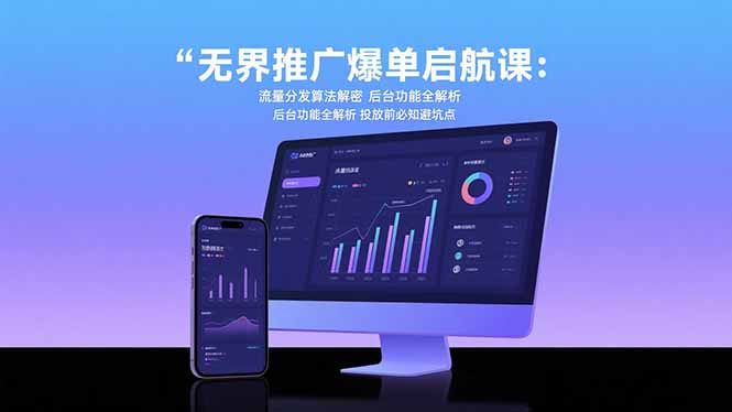 无界推广爆单启航课：流量分发算法解密 后台功能全解析 投放前必知避坑点-优优云网创