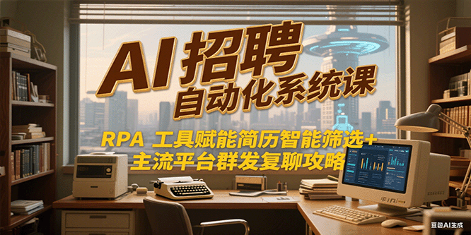 图片[1]-AI招聘自动化系统课，RPA工具赋能简历智能筛选+主流平台群发复聊全攻略-优优云网创