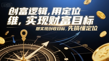 创富逻辑，用定位思维实现财富目标，想实现创收目标，先搞懂定位-优优云网创