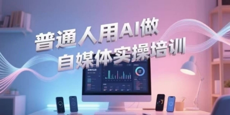 普通人用AI做自媒体实操培训,普通人一个人用ai做自媒体,视频制作、短视频引流、直播带货,轻松入门-优优云网创