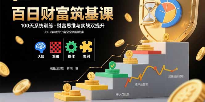 百日财富筑基课:认知+策略+实操+案例拆解 实现从创富到守富全周期能力-优优云网创