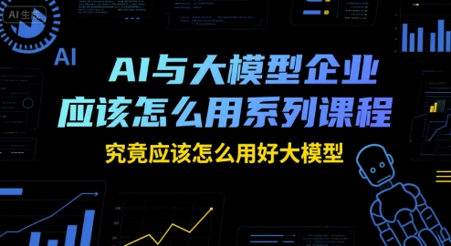 AI与大模型企业应该怎么用系列课程,究竟应该怎么用好大模型-优优云网创